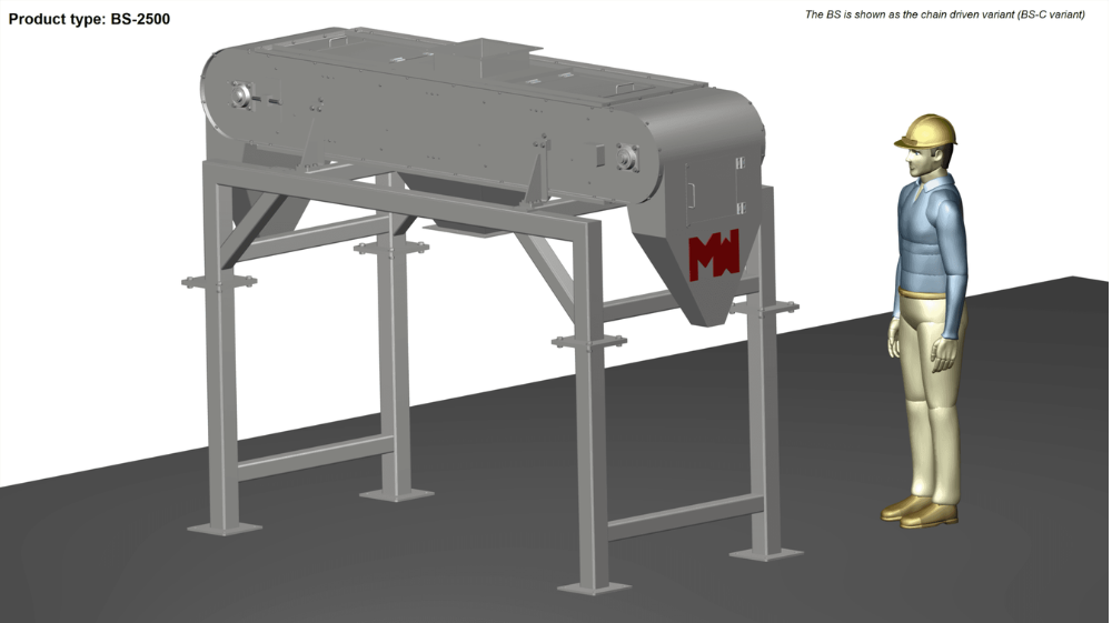 BS-Belt Sampler collecting cross-sectional samples directly from a moving conveyor belt.