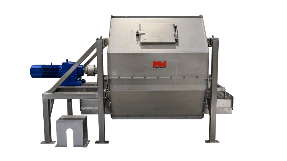Cross-Belt Sampler (CBS) machine extracting material sample from conveyor belt in an industrial setting