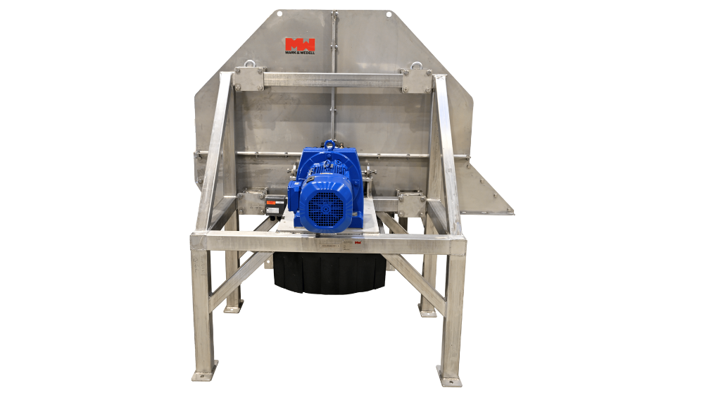 Cross-Belt Sampler (CBS) machine extracting material sample from conveyor belt in an industrial setting