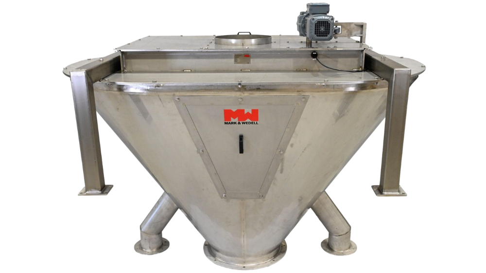 Vezin Sampler designed for collecting representative samples from vertically falling bulk materials in industrial processes.