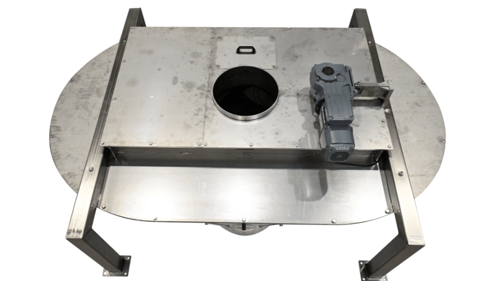 Vezin Sampler designed for collecting representative samples from vertically falling bulk materials in industrial processes.